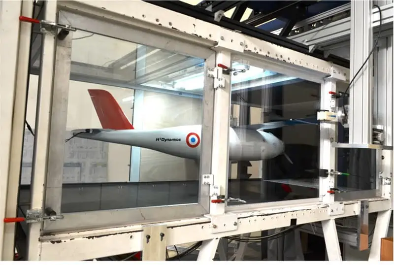 H3-Dynamics-conducts-wind-tunnel-tests-a-scale-model-hydrogen-aircraft