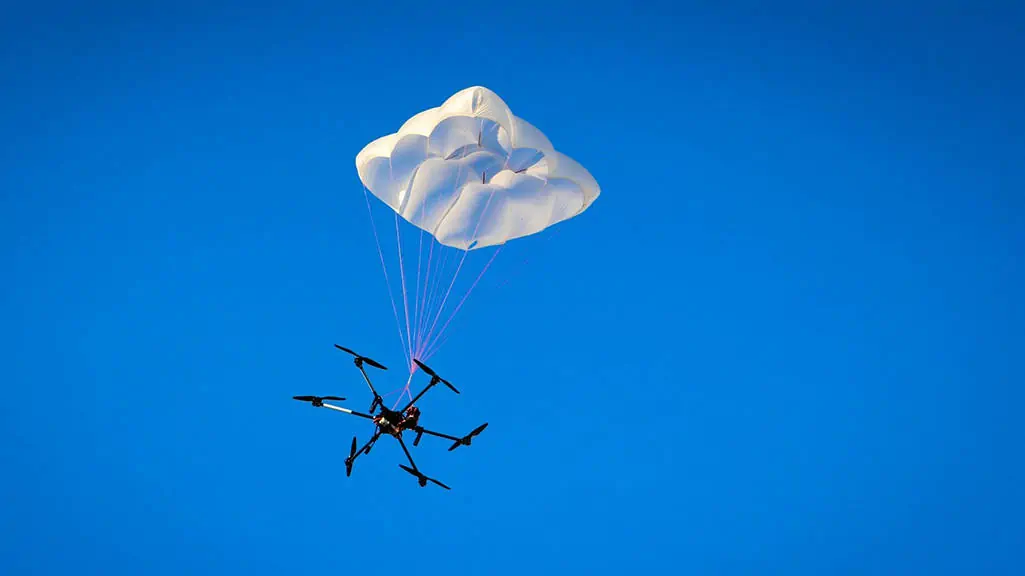 drone with parachute