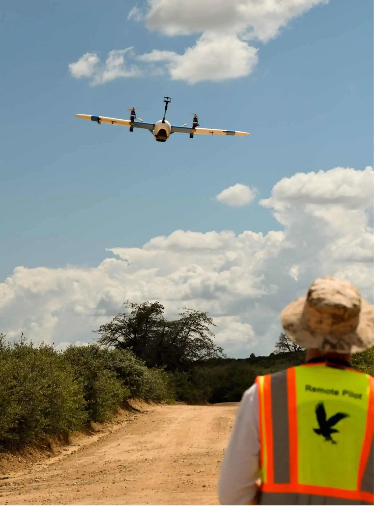 Fixed-wing UAS with TriSonica Mini conducting lower atmospheric measurements