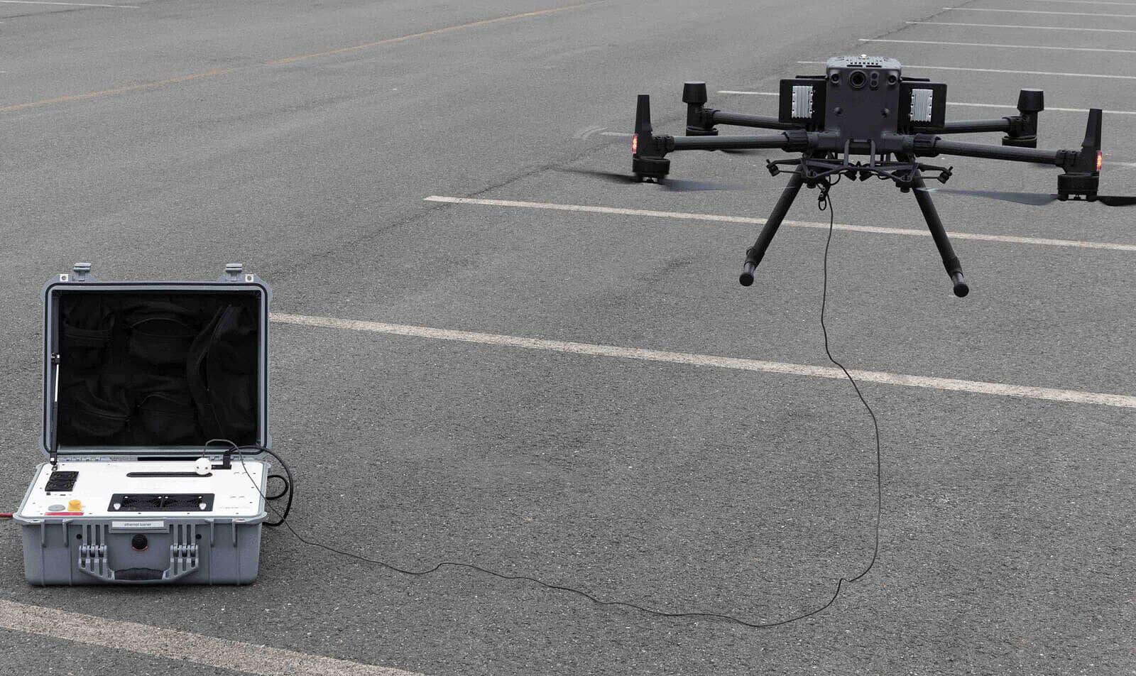 RS1000 Drone Power Tether System Unlimited flight time and power for