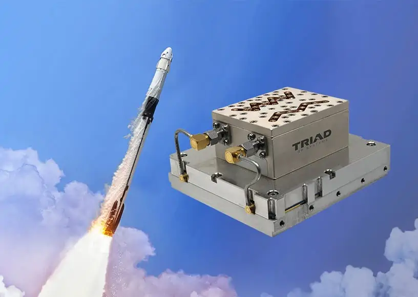 Triad RF transceiver on Falcon rocket