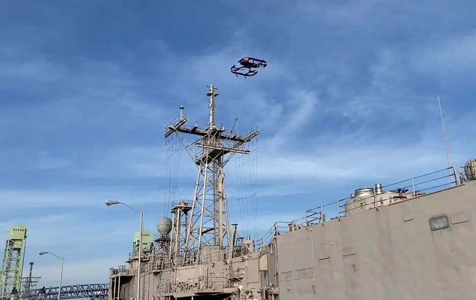 Drone lidar scanning for naval vessels