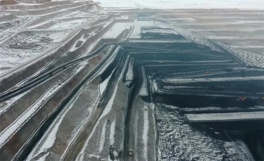 Figure 1. Aerial view of the mining site