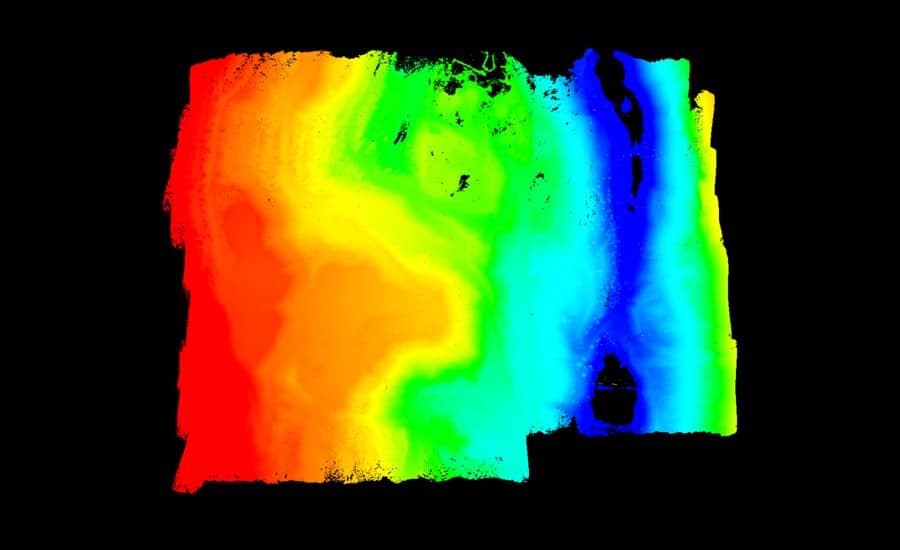 Figure 3. Point cloud of a part of mining site generated in CoPre Software.