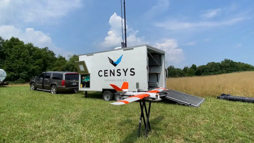 Censys - Hero Shot Drone in front of MCC 2 VT