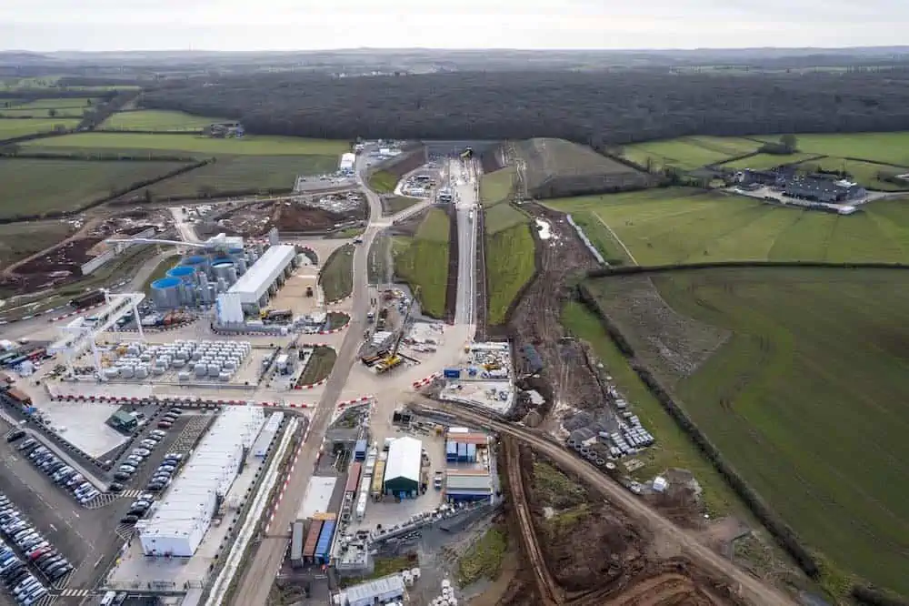 Drone image of Long Itchington Wood Tunnel site1