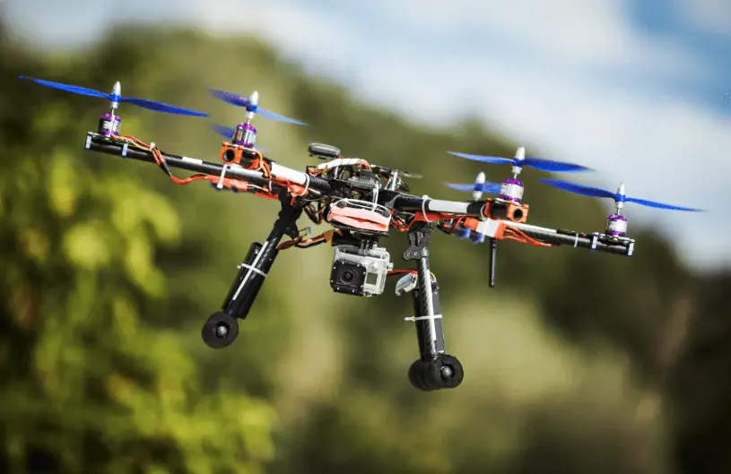 Figure 5: A drone in flight with a camera load