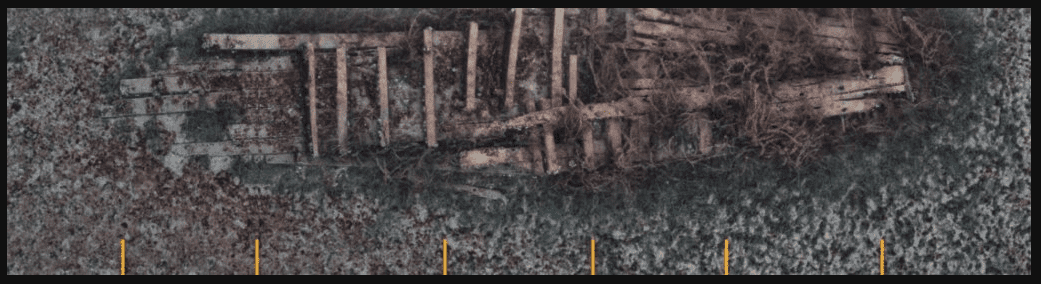 Photo mosaic created with even illuminated underwater colour images