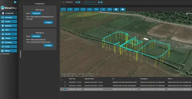 The OneSky UTM ingests the data from ARA Robotics' RTK GPS beacon, giving operators real-time telemetry from the local GCS.