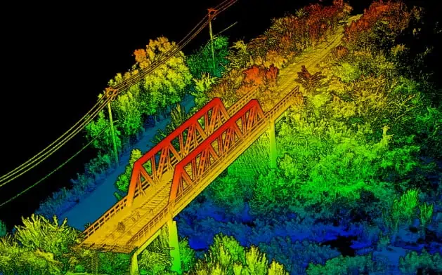 UAV bridge survey with LiDAR and INS