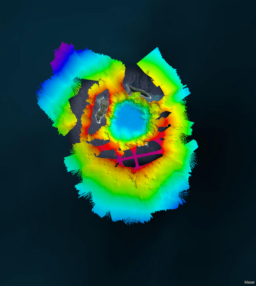 Aerial view of the Hunga-Tonga Hunga-Ha’apai (HT-HH) volcano - credit SEA-KIT NIWA-Nippon Foundation TESMaP survey team