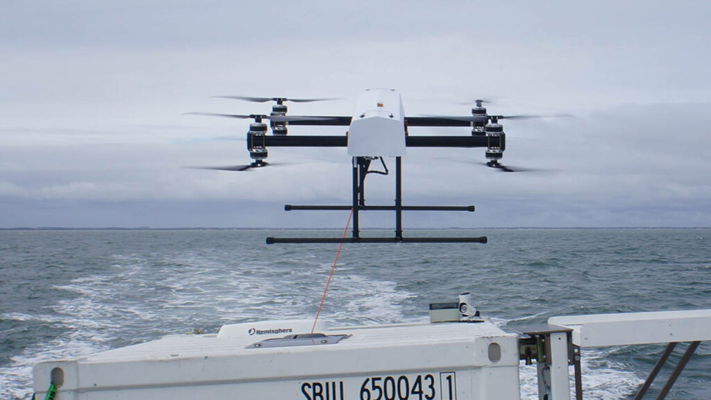 Naval tethered drone