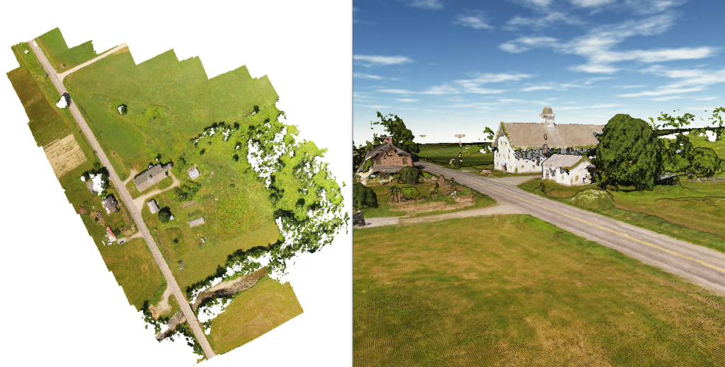 The 3D point cloud generated from Pixels to Points can be exported to any supported point cloud format.