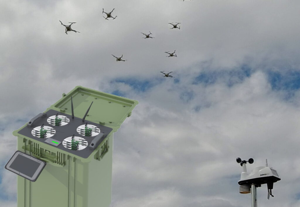 Drone swarm weather sensing