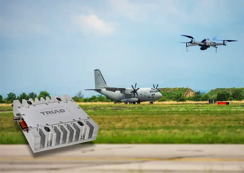 Triad RF amplifier for counter-UAS