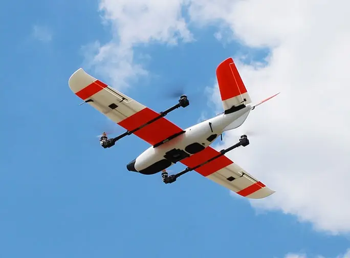 The Censys Technology’s Sentaero VTOL airplane is designed for BVLOS flight.