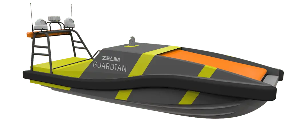 Render image of Zelim's 'Guardian' fast rescue craft - credit Zelim