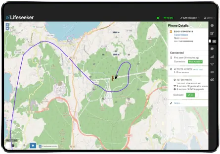 lifeseeker SAR interface