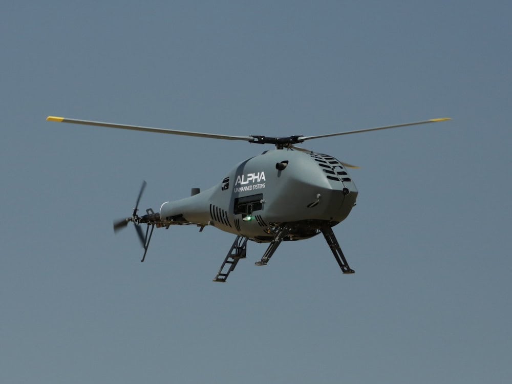 Alpha Unmanned Systems A900 Rotary UAV inflight