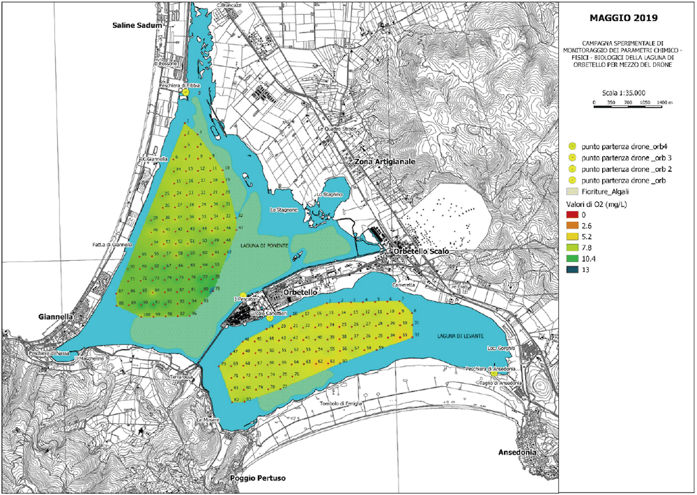 Fig.8 Water quality data processed in QGIS