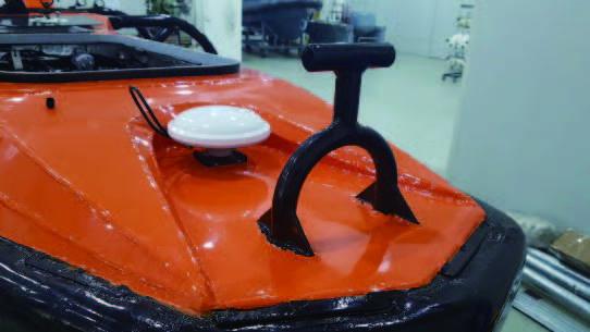 M80 USV installed a multi-beam echo sounder for deep water seabed survey.