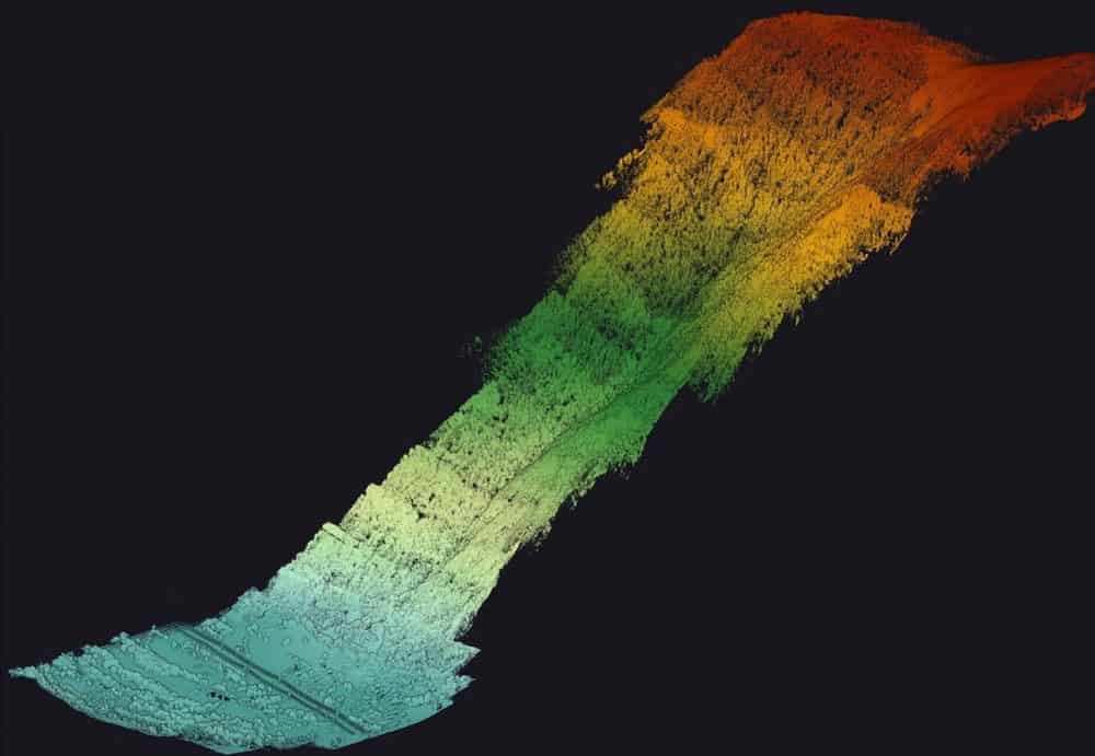 The YellowScan explorer easily handled the full survey with over 400m (1300 ft.) of elevation gain