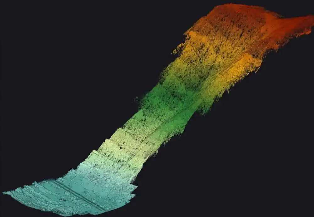 The YellowScan explorer easily handled the full survey with over 400m (1300 ft.) of elevation gain