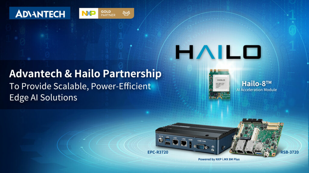 Advantech Hailo partnership for scalable power-efficient edge AI solutions