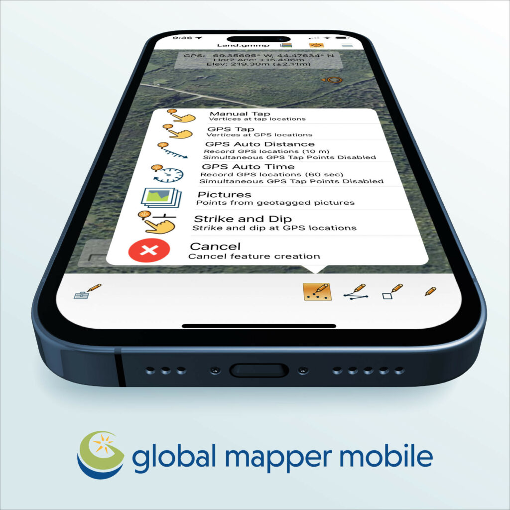 Blue Marble Version 2.4 of Global Mapper Mobile