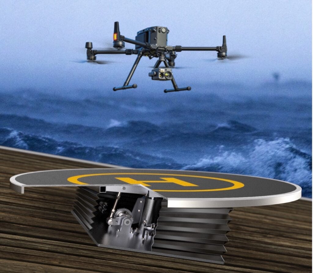 Designing Safe Stabilized Landings for Maritime Inspection Drones