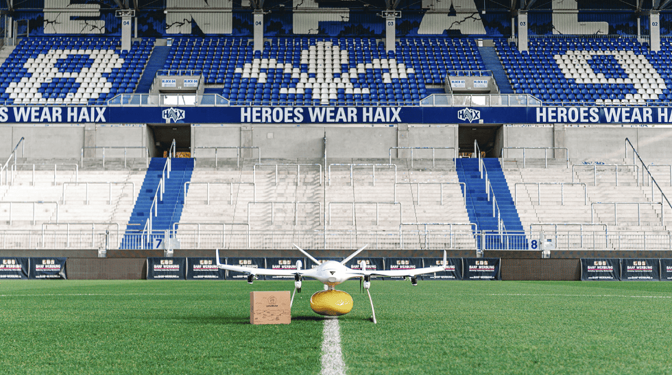 SV Darmstadt 98 is the first soccer club to deliver fan merchanside by drone