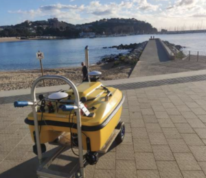 Multibeam Echosounder Integrated into SB 100 PRO USV for Bathymetric Study in a Breakwater