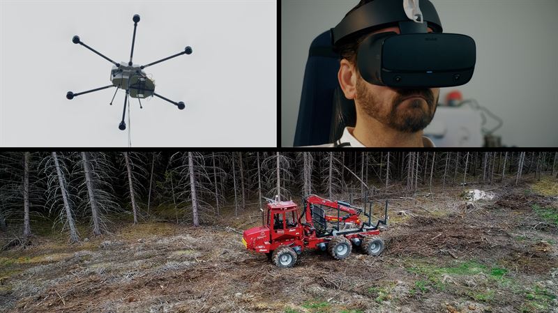 UAV with 5G Provides Remote Connectivity for Forestry Machinery