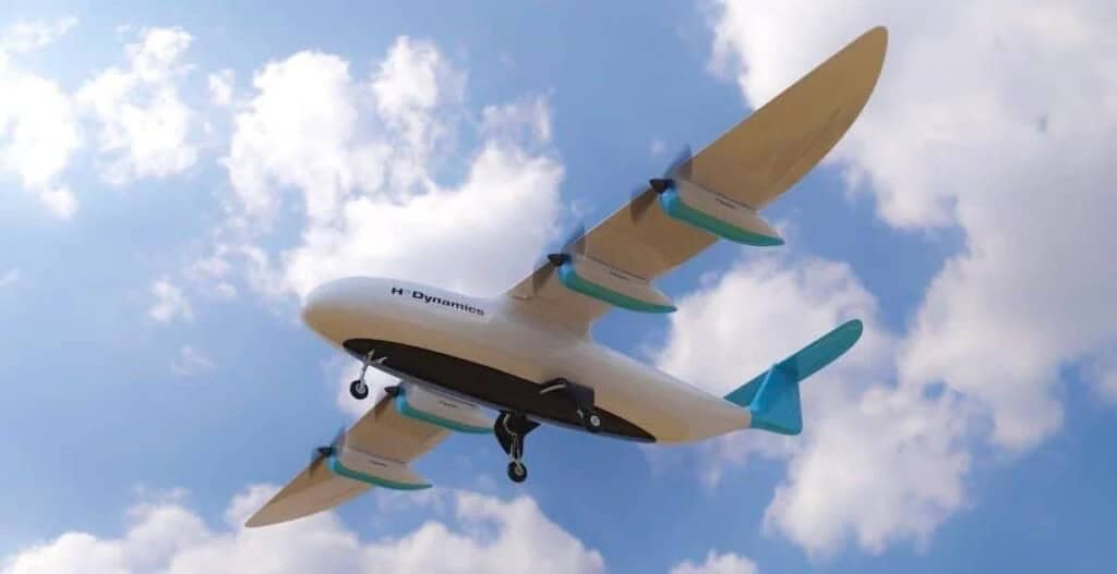 The Hywings H-25 cargo delivery drone by H3Dynamics, designed for zero-emissions logistics applications