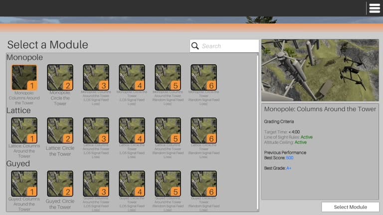 select zephyr simulation training module