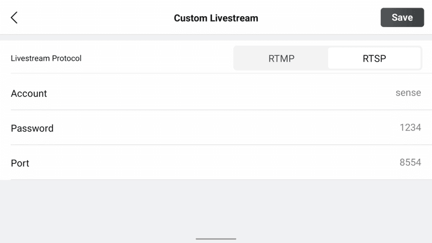 RTSP Setting