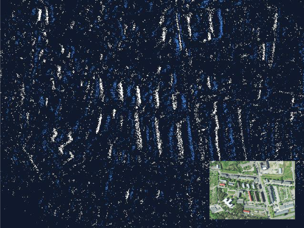 Illustration of the neuromorphic sensing technology creating a terrain fingerprint