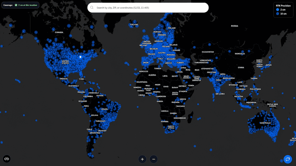 RTKdata Global RTK coverage