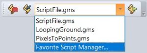 scripting toolbar