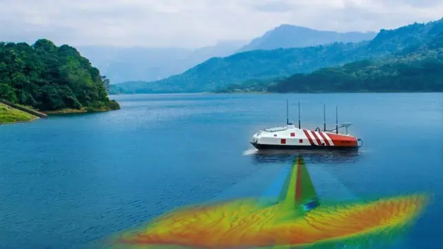 Compact All-in-One Multibeam Echosounder for USVs