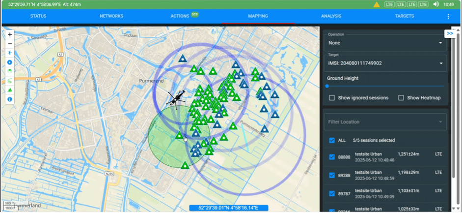 NESIE mobile phone detection for ISR