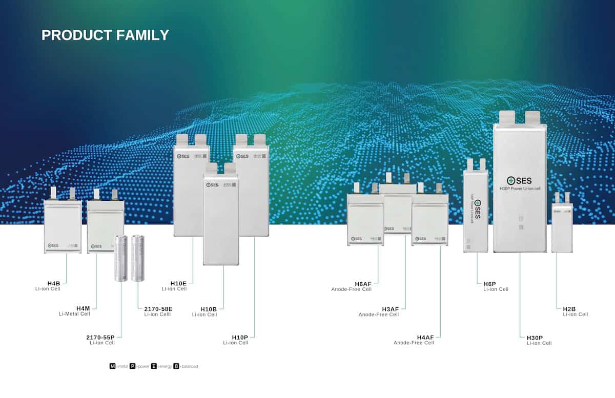 SES AI Li-ion Cell Product Family