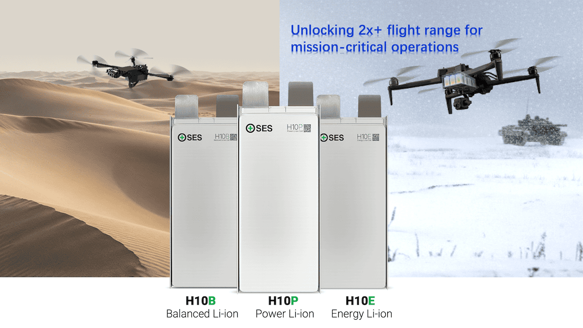 SES high-performance drone battery solutions