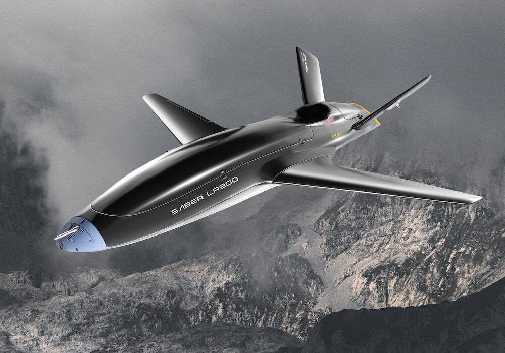 Saber LR-300J long-range fixed-wing UAV for precision ISR