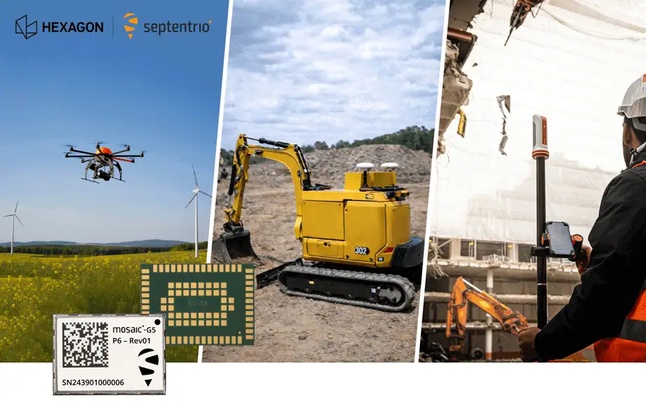 Septentrio Launches Compact mosaic-G5 P6 Module for Industrial Automation & Robotics