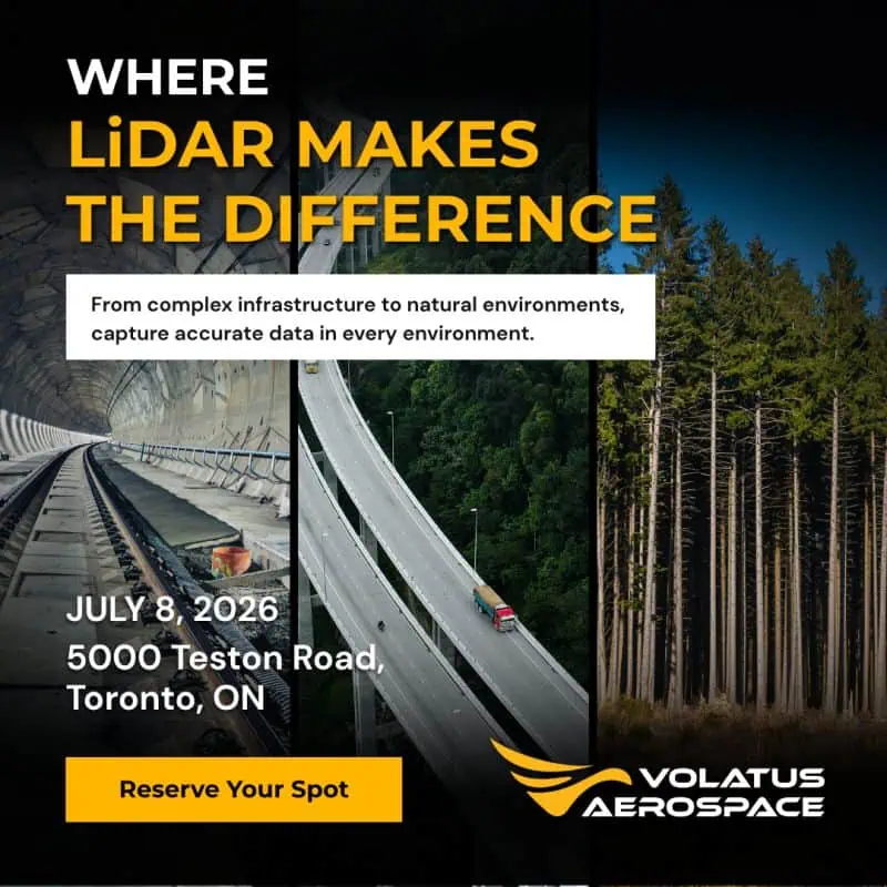 Volatus Aerospace & YellowScan to Demonstrate Drone LiDAR Capabilities in Toronto