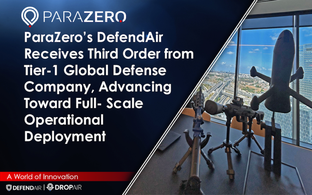 ParaZero Secures Third Anti-Drone Net Gun Order