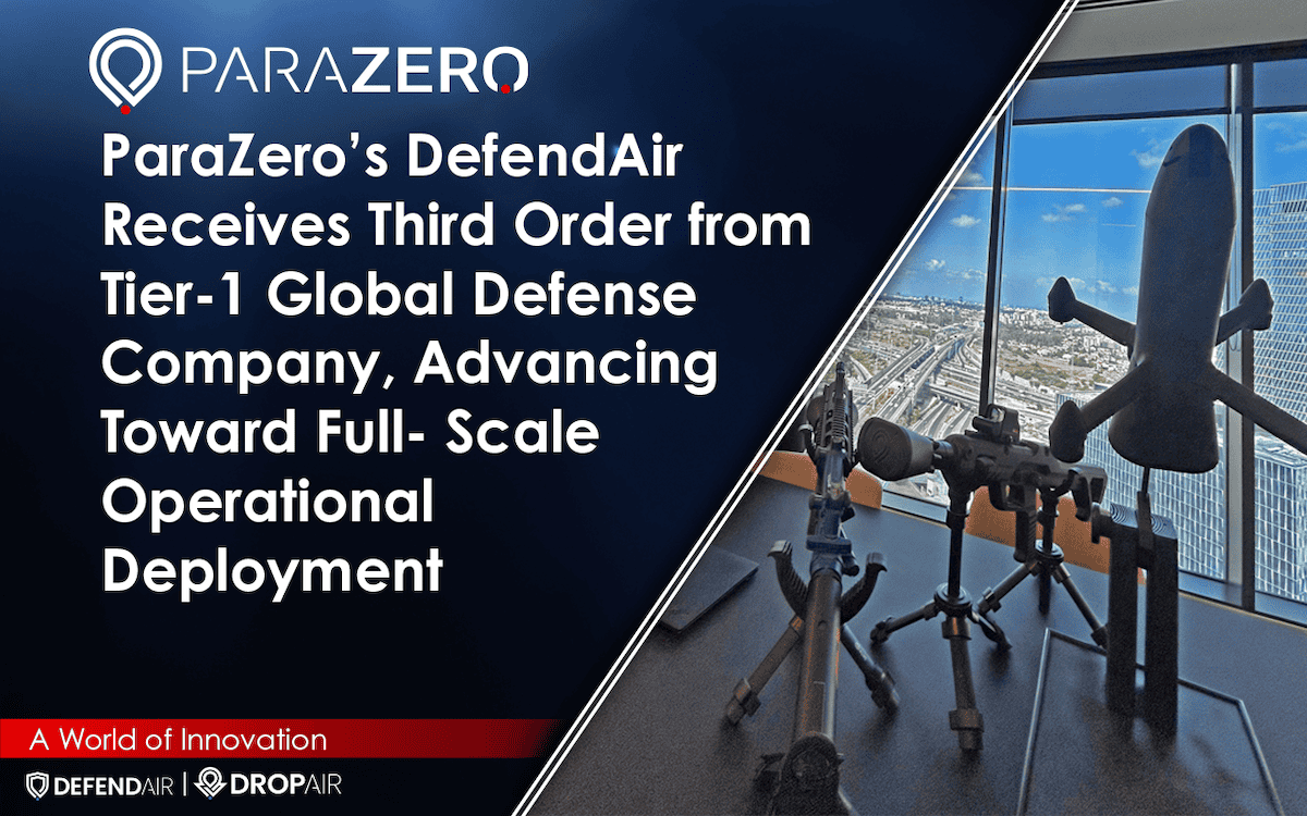 ParaZero Secures Third Anti-Drone Net Gun Order