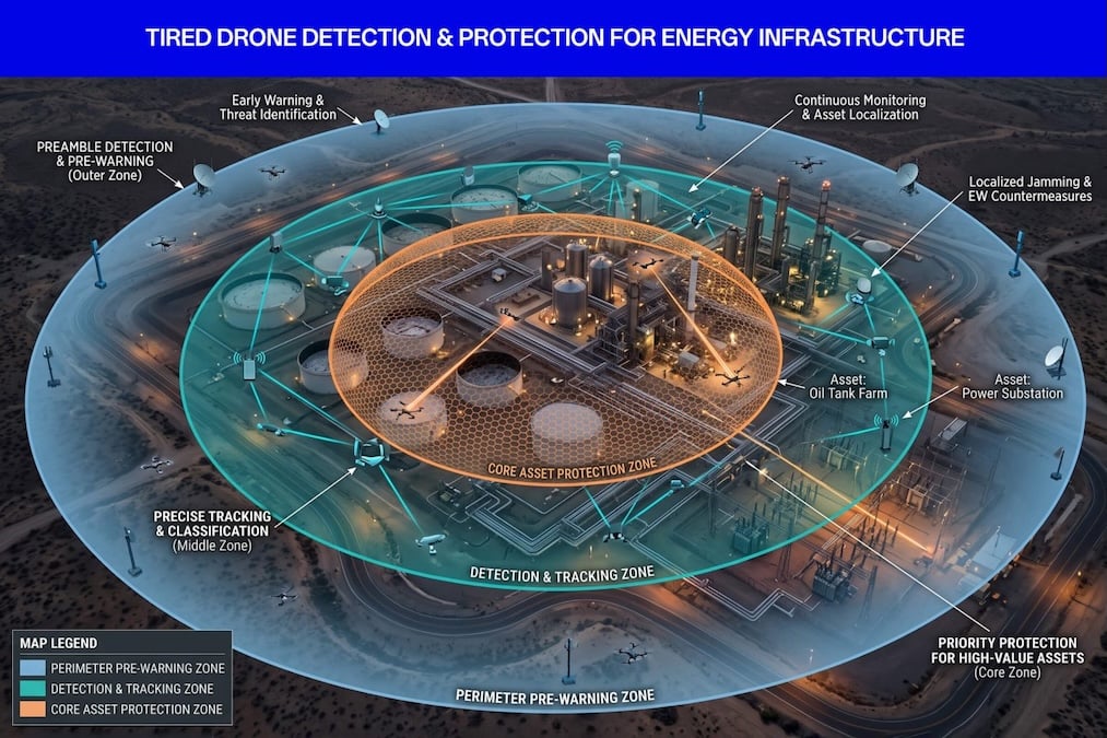 Protecting Energy Infrastructure Through Layered Drone Detection