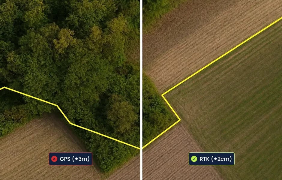 RTKsub Standard GPS vs RTKsub